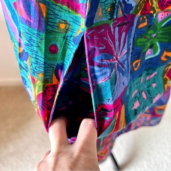 Vintage VANITY FAIR Tropical Hawaiian Ruffled Hem Mumu Dress—SZ. Small - Picture 13 of 14